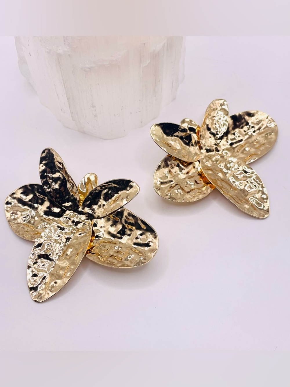 Gold Large Statement Earrings